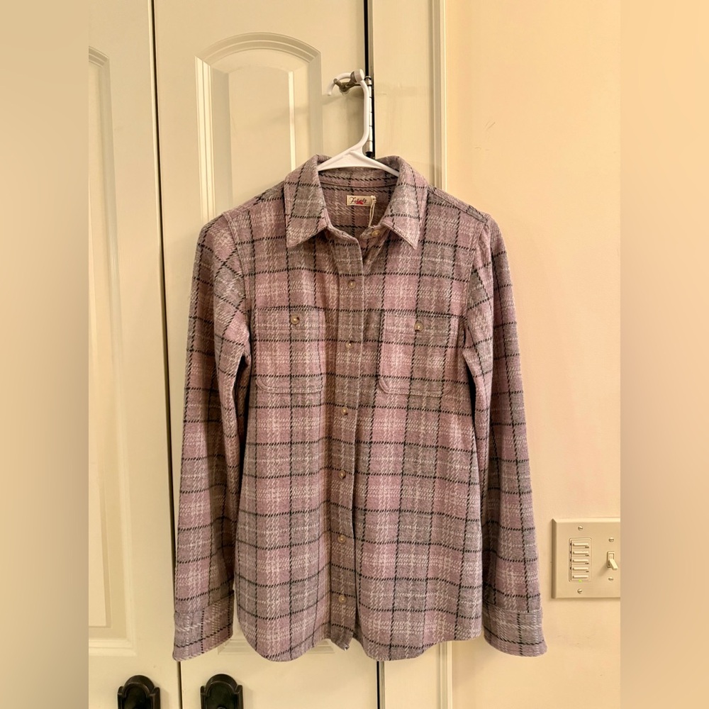 NWT Faherty Legend Sweater Shirt Mystic Plaid Size XS 💜💜💜 - Picture 2 of 9